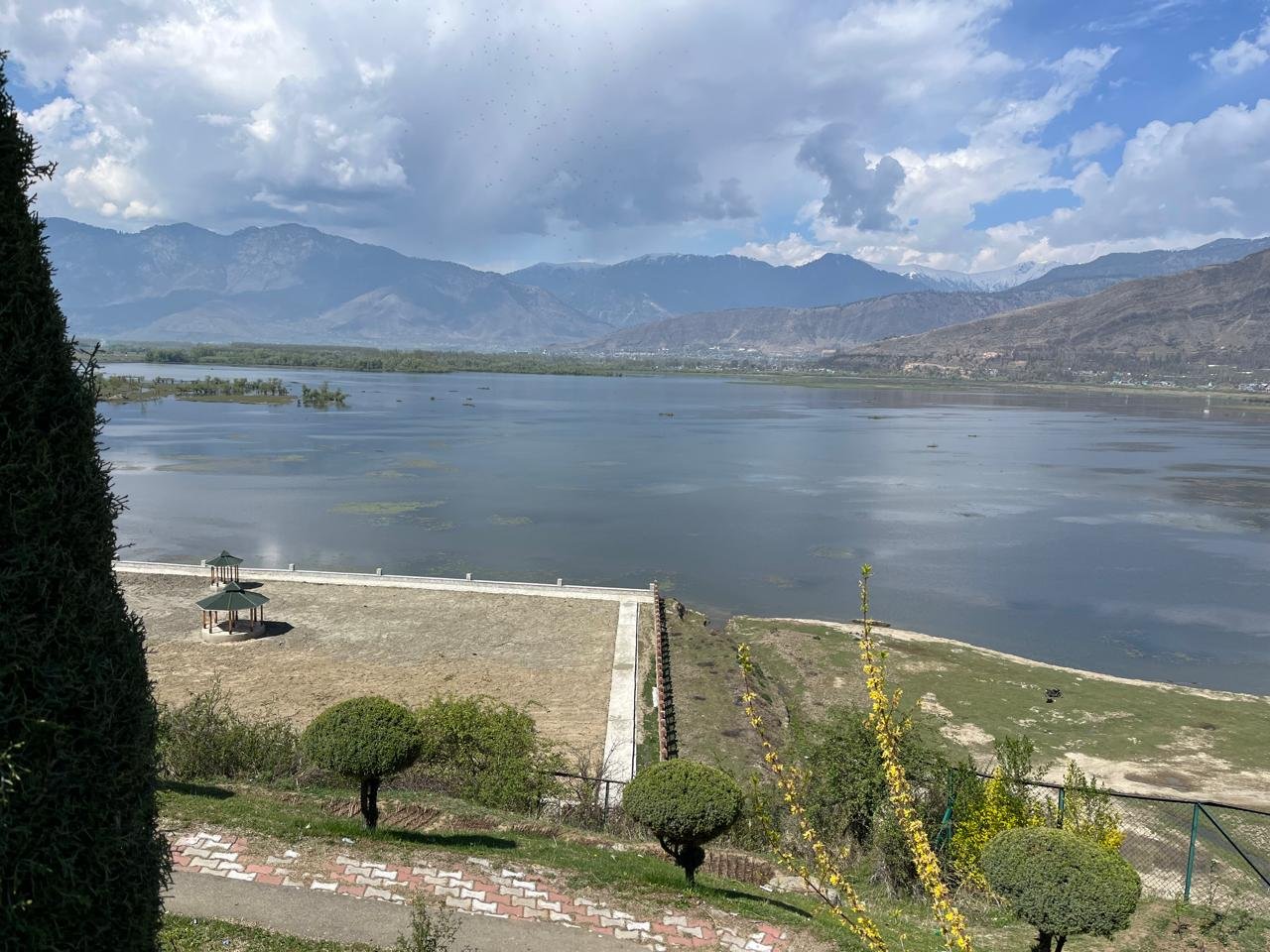 Wular Lake and mountain backdrop